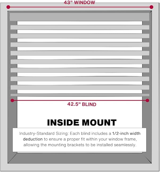 LOTUS & WINDOWARE Cordless 1" Vinyl Blind, Room Darkening, Horizontal Blinds
