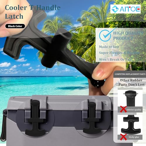 2 Pack - Cooler T-Handle Latch with Hinge Pin Compatible with 25/50/ 72 Qt Ig-loo BMX/Overland Coolers Latches Replacement (Not Fit IMX Cooler)
