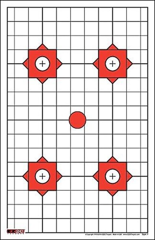 EZ2C 5-Pack Bright Gun & Rifle Paper Targets - Highly Visible 11" x 17" Shooting Targets for Range & Outdoor Use