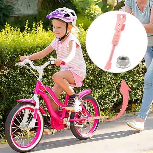 Kids Bike Kickstand, 16 Inch Wheel, Single Side Kick Stand, Pink