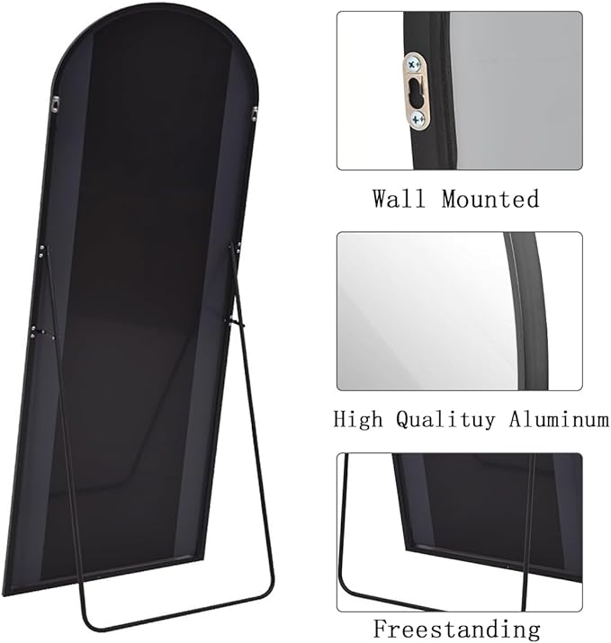 Floor Length Mirror, Wall Mounted Mirrors, Arched-Top Body Mirror