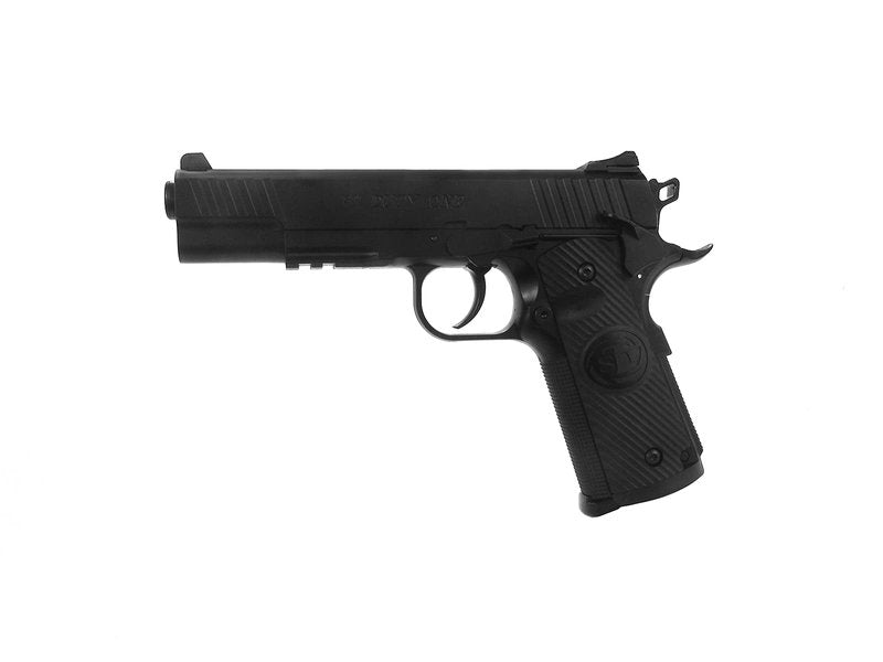 ASG STI Duty One 1911 CO2 Airgun, Full Metal, Non-Blowback, 4.5mm Steel BB, Black, Accessory Rail, Semi-Automatic