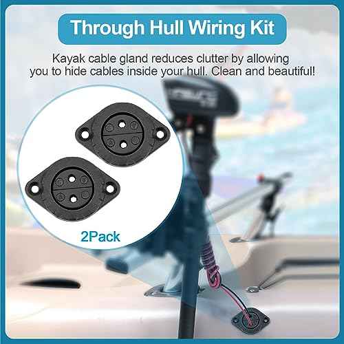 Through Hull Wiring Kit for Kayaks, Thru-Hull Wiring Kits for Wilderness Systems Hobie Installs of Fish Finders, Motors,Lighting Kits etc Kayak Wiring Accessories