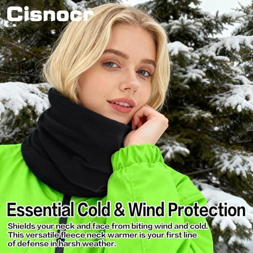 4 Pieces Winter Neck Warmers Fleece Gaiter Windproof Face Face Mask Scarf Covering for Men Women
