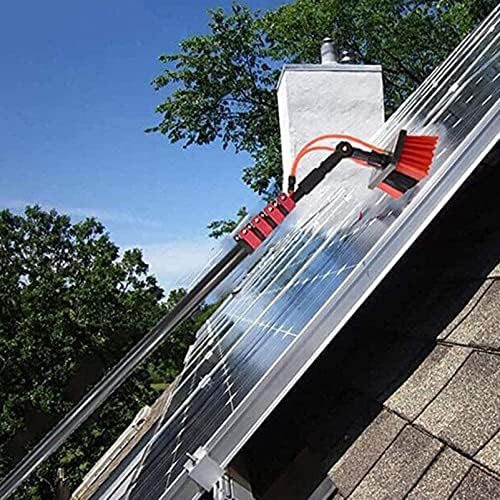 Water Fed Pole Telescopic Outdoor Window Cleaner, Conservatory Roof Cleaner/Water Fed Extendable Brush/Window Clean Kit Roof Cleaning Tools with 20M Water Supply Hose,39F,20FT/6M