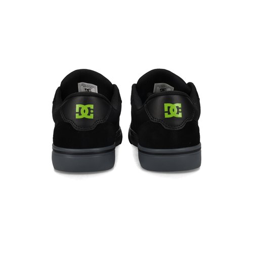 DC Men's Anvil Casual Skate Sneaker, Black/Lime, 7