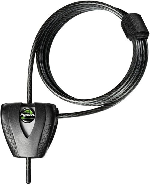 Master Lock Black Python Bike Lock - 6 Feet Adjustable Metal Cable with Weather Resistant Coating