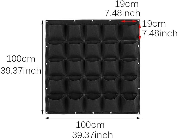 WFIST Vertical Hanging Planter Bag, Breathable Felt Wall Garden Planter
