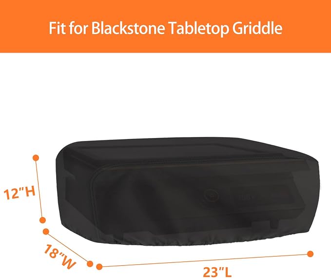 Grill Cover for Blackstone 22 inch Griddle, Waterproof Small Table Top BBQ Grill Cover, Heavy Duty Outdoor Tabletop Grill Cover - 23 x 18 x 12 Inch