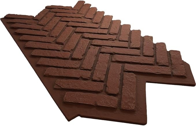 EverStone Herringbone Faux Brick Panel, 46 1/2"W x 25 1/4"H x 1"D