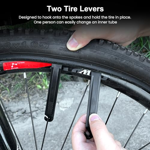 26x4.0 Inner Tube Fat Bike Tube for Mountain Bikes 2 Pack Butyl Rubber with Tire Lever,Valve Core,Remover Tool,Tire Stem Valve Caps Bicycle Inner Tube