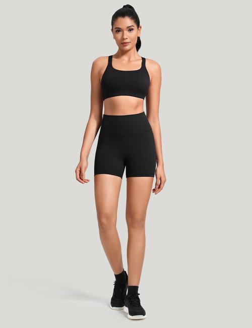 HeyNuts Biker Shorts - High Waisted Compression Workout Shorts | 4''/6'' Sizes Available