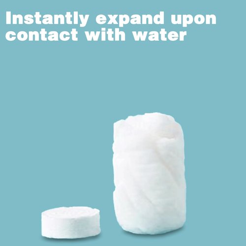 Compressed Towels Travel Size | Hypoallergenic Cotton Wet Wipes for Sensitive Skin | Unscented Face & Body Cleansing Cloths for Adults & Baby | Portable Gym Camping Makeup (White-300, M)