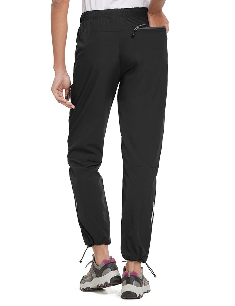 baleaf Cargo Pants for Women Petite Joggers Lightweight Quick Dry Pant Water Resistant 27'' Travel Workout Athletic Black Size XXL