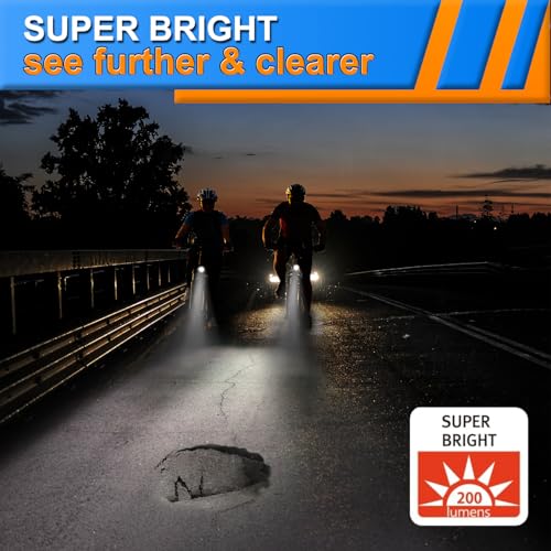 Ebike Headlight 48V 36V, 12V-60V Compatible, 2 Pin Waterproof Connector Electric Bike Front Light