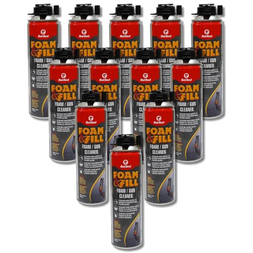 Red Devil 0921 Foam & Fill Foam Gun Cleaner, Clear, 12 Pack