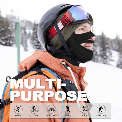 Balaclava Ski Mask, Fleece Thermal Winter Face Mask for Men Women, Cold Weather Gear for Skiing Motorcycle Hunting