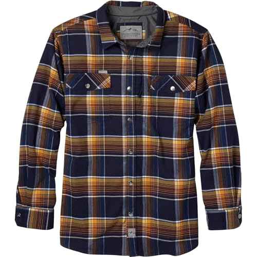 Legendary Whitetails Mens Performance Stretch Plaid Flannel Long Sleeve Snap Down Shirt Moisture Wicking Quick Dry