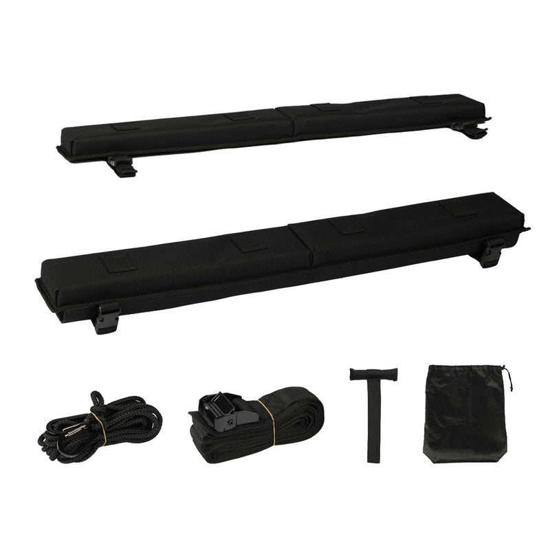 VEVOR Soft Roof Rack Pads, 30" Universal Car Roof Rack Pad for Various Crossbars, 176LBS Loading Luggage Kayak Carrier with 2 Tie Down Straps, 2 Quick Loop Straps & Storage Bag for SUP Canoe Snowboard
