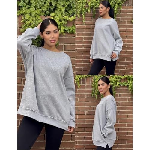 IN'VOLAND Womens Plus Size Sweatshirts Long Sleeve Fleece Soft Fall Winter Crew Neck Pullover Tops with Pockets 2025