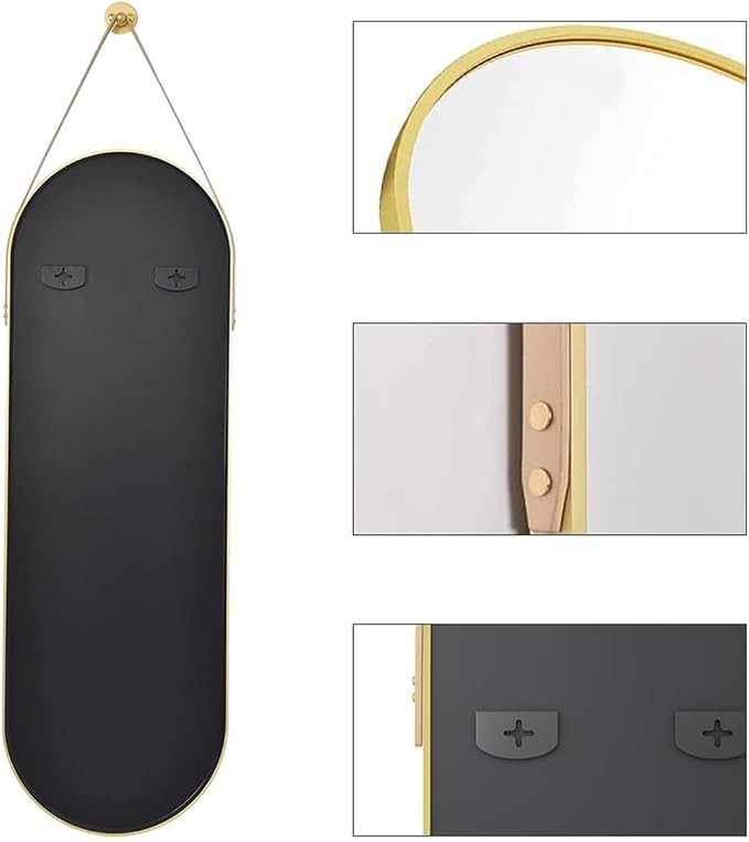 OGCAU 48'' x 16'' Full Length Mirror Wall-Mounted, Full Body Hanging Mirror