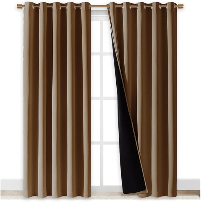 NICETOWN Full Shade Curtain Panels, 70 x 84 inch, Pair of Energy Smart & Noise