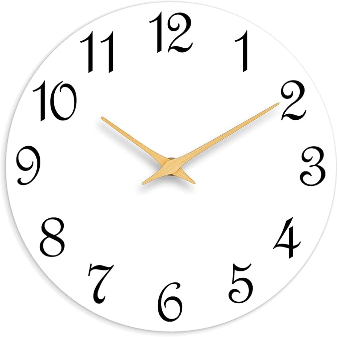 Roymnie Wall Clock, 8 Inch Modern Wall Clocks Battery Operated, Small Silent