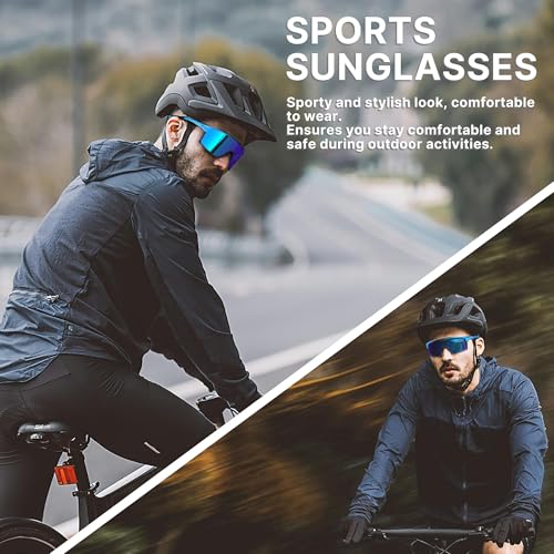 Cycling Glasses Polarized Sports Sunglasses for Men Women Youth Baseball Running Driving Golf