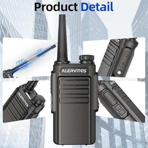 Walkie Talkies Long Range for Adults,Rechargeable UHF Handheld Strong Encrypted Handheld Two Way Radios Walky Talky with Noise Reduction,VOX and USB-C Charger for Camping Hiking Hotel,2Pack