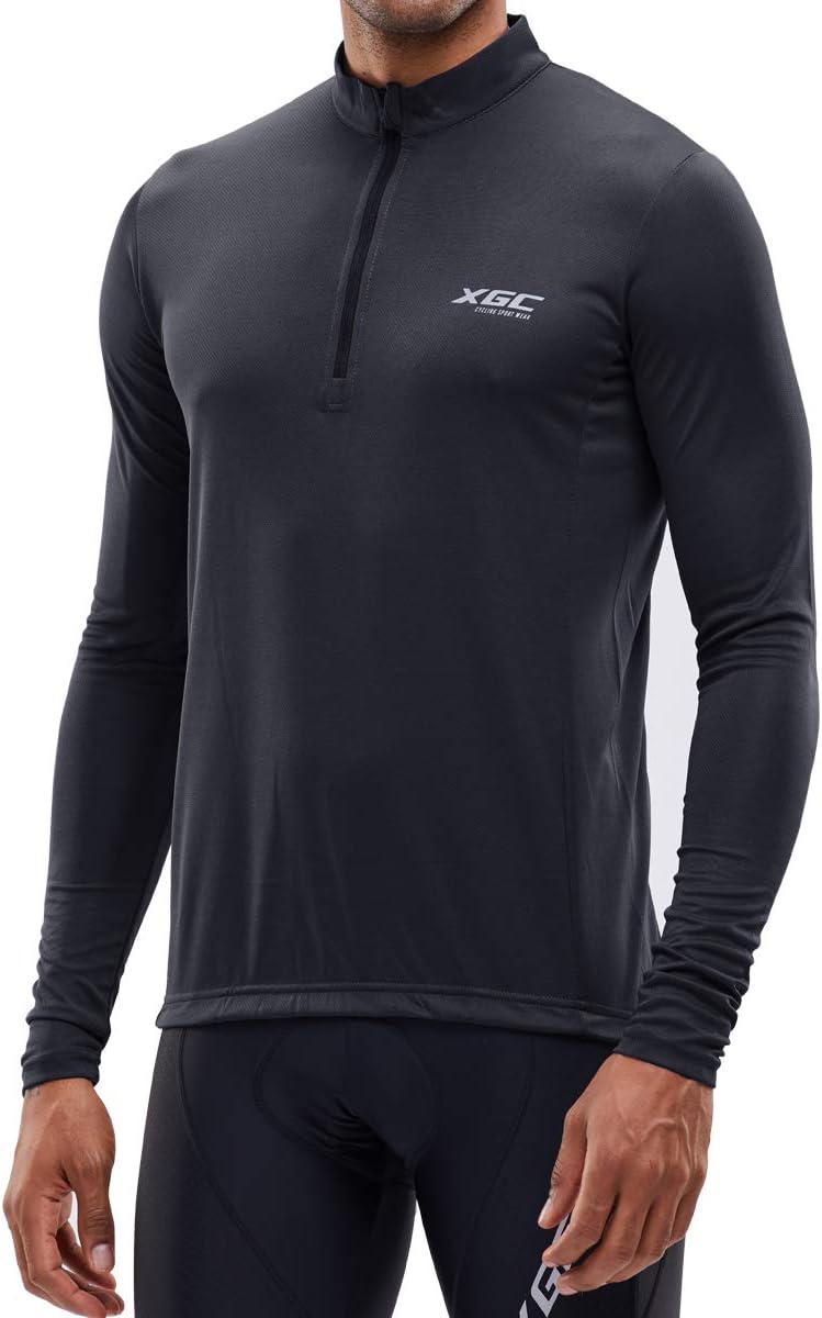 XGC Men's Short/Long Sleeve Cycling Jersey Bike Jerseys Cycle Biking Shirt with Quick Dry Breathable Fabric