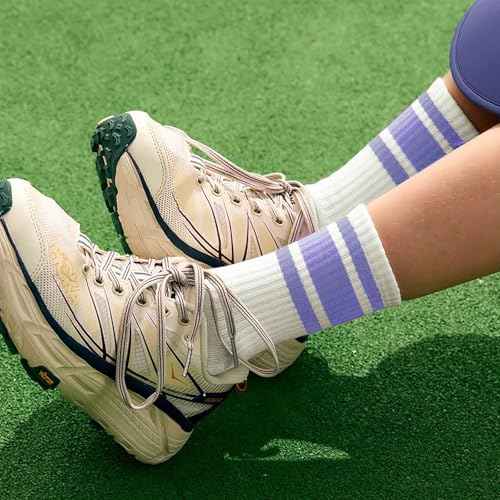 Fun Novelty Retro Striped Crew Socks For Women Sporty Calf Casual Cotton Tube Socks Women