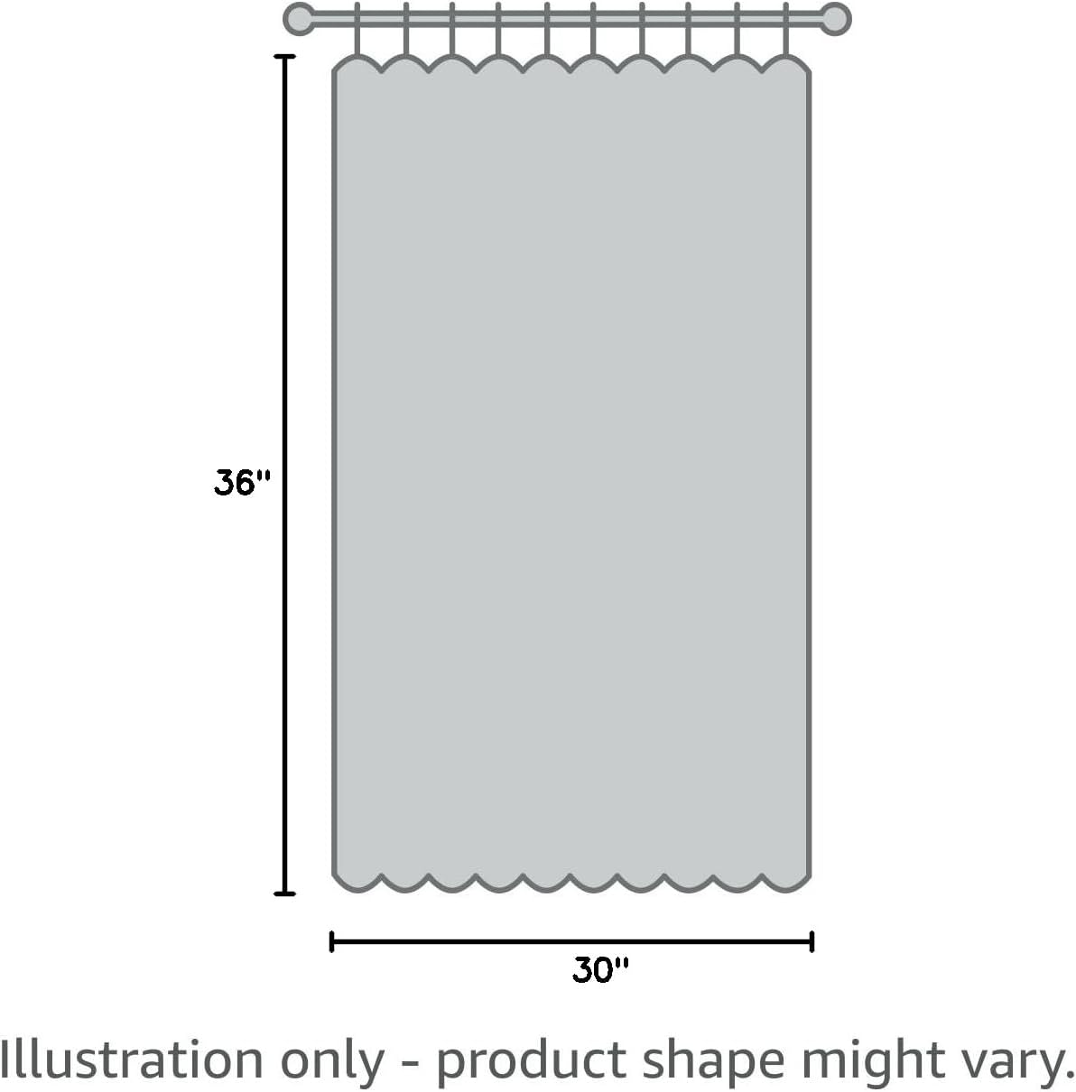 Pickluc Cafe Half Window Curtain - 36" Long, Rod Pocket Kitchen Curtain, Blackout for Small Window, 2 Panels, 30" x 36", Sage Green
