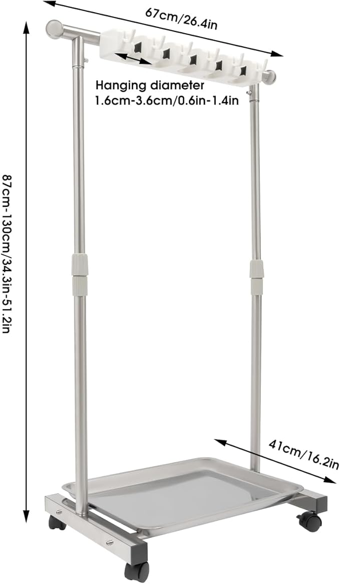 Broom Holder Organizer Movable Closet Storage Cabinet Mop Rack, Floor Standing Cleaning Supplies Tool Cart For Garage, Schools, Hotels, Hospitals, Factories, Restaurant(6 Hook & 5 Slots)
