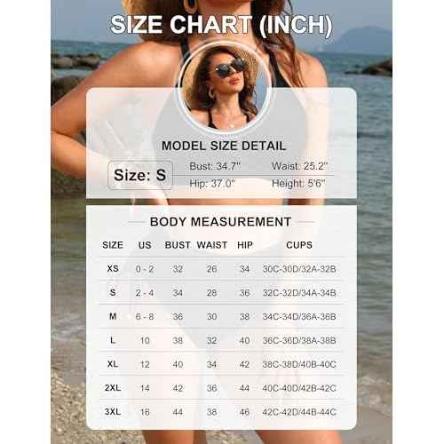 Blooming Jelly Womens High Waisted Bikini Sets Drawstring Tummy Control Swimsuits Crisscross Tie Back Bathing Suit