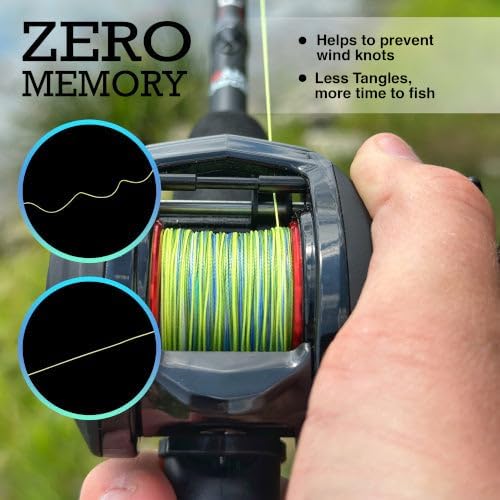 Reaction Tackle Braided Fishing Line - Pro Grade Performance for Freshwater & Saltwater - High Visibility Color