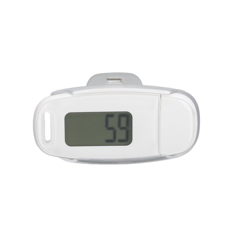 Pedometer for Walking, Accurate Simple Step Counter with Large Digital Display, USB Rechargeable Portable Step Clip on for Seniors (White)