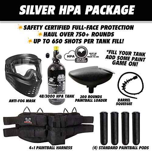 Maddog Tippmann Cronus Tactical Silver Paintball Gun Marker Starter Package