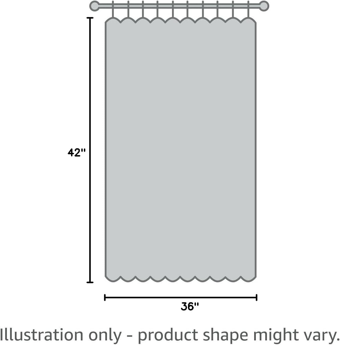Cafe Kitchen Curtains 36 Inches Long 2 Panels, Blackout Tier Curtains with Rod Pocket, Short Black Out Curtain for Small Window, 42" Wide and 36" Length, Set of Two, Navy Blue