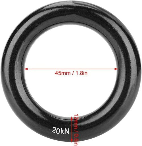 Aluminum Rappel Ring for Rock Climbing 12mm Multi-Use Descender Gear Rock Climbing Accessories Outdoor Safety Equipment for Rappelling
