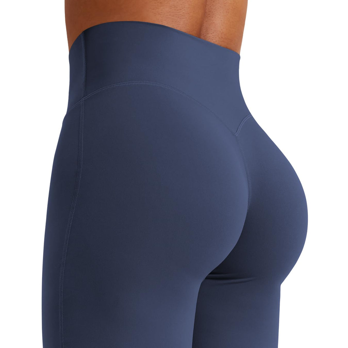 YEOREO Workout Leggings Womens No Front Seam Straight Leggings 29" High Waist Buttery Eddiy Gym Yoga Pants Navy Blue XS