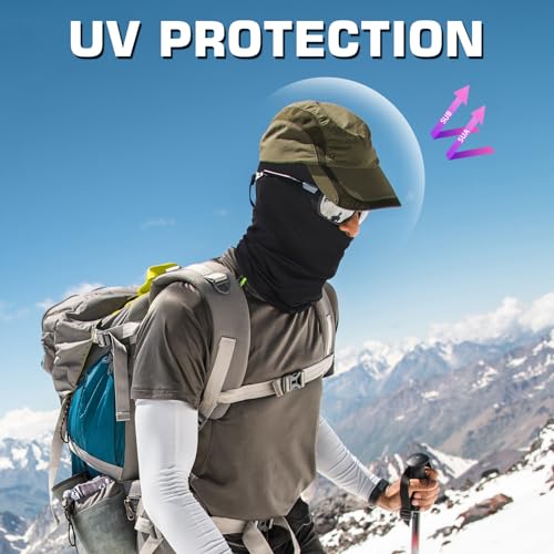 Xeoxarel 9 Pcs Ski Mask for Men Full Face Cover UV Sun Protection Balaclava