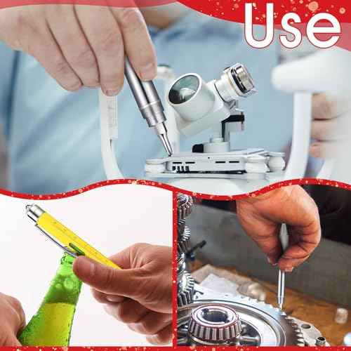 Lasnten Stocking Stuffers for Adults Christmas Gifts for Men 9 in 1 Multi Tool Pen Set Funny White Elephant Christmas Gift Box for Him Men Dad Husband Grandpa Boyfriend(Yellow)