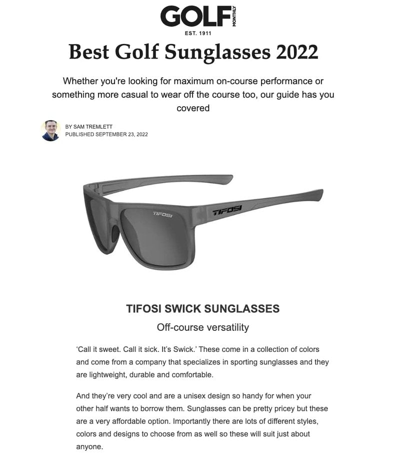 Tifosi Optics Swick Sunglasses (Blackout/Smoke lenses)