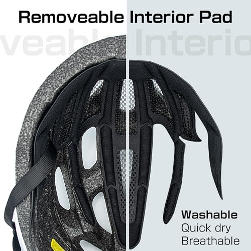 Lumdeer RC1 Bike Helmet for Adults - Superior 24 Airflow Road Cycling Bicycle Helmet Lightweight, USB Rechargeable Light, Ajustable Dial &Strap, Magnetic Goggles or Visor