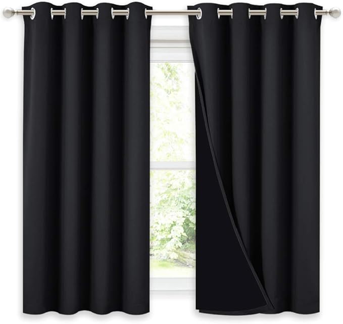 NICETOWN Truly Blackout Curtains 54 inches Length, 2 Thick Layers Completely