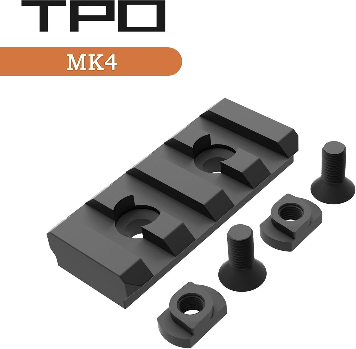 TPO Aluminum Mlok Picatinny Rail Mount - Complete Set with T-Nuts, Screws & Hex Wrench