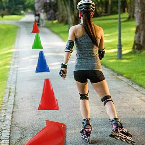 7 Inch Plastic Traffic Cones Sport Training Agility Marker Cone for Soccer, Skating, Football, Basketball, Indoor and Outdoor Games