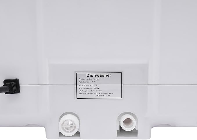 Countertop Dishwasher 1200W Portable Dishwashers 5 Washing Programs Mini Dishwasher for Small Apartments, White
