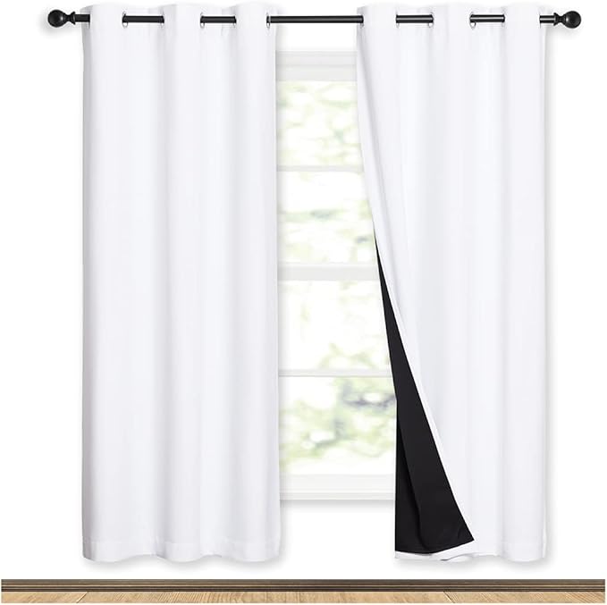 NICETOWN 100% Blackout Window Curtain Panels, Full Light Blocking Drapes