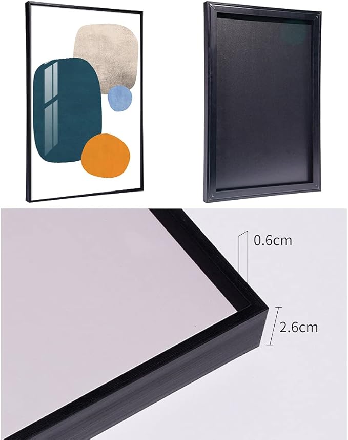 MPLONG Wall Art 3 Pieces Of Framed Decorative Paintings Abstract Simple Orange